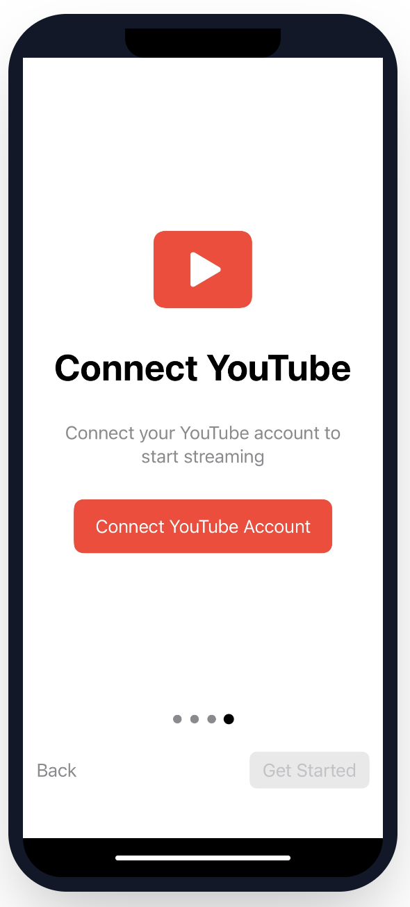 Welcome screen
